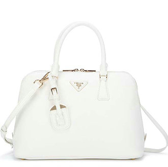 2014 Prada Saffiano Leather Two Handle Bag BL0816 white for sale